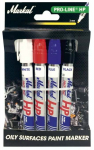 Markerite komplektid Markal Pro-Line HP, sinine v./valge v./must v., 4 tk