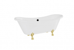 Vann, teisaldatav Besco Amelia, 190 cm x 77 cm x 69 cm, ovaalne, kuldne/valge