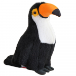 Pehme m&auml;nguasi papagoid Toucan, valge/must, 35 cm