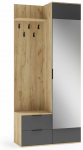 Esiku kapp Coral, antratsiit v./tamm v., 100 cm x 45 cm x 202.5 cm