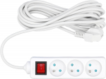 Pikendusjuhe Vorel, 72532, 3G1.0, 5 m, IP20, 3 pesa, l&uuml;litiga