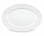 Taldrik serveerimine Wilmax Julia Diamond, 35 cm x 25 cm, valge v.
