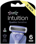 Asendusterad raseerijatele Wilkinson Sword Intuition Quattro Sensitive, 6 tk