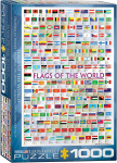 Pusle Eurographics World Flags, 67.6 cm x 48.9 cm, 1000 tk, mitmev&auml;rviline