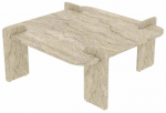 Kohvilaud Kalune Design Woog, travertine v., 90 cm x 90 cm x 35 cm