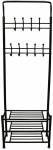 Riiuliga riidepuu MN AB-2 ME, 190 cm, must v.