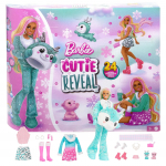 Kahjustatud pakendiga toode. Advendikalender Mattel Barbie Cutie Reveal HJX76, 29 cm, mitmev&auml;rviline