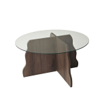 Kohvilaud Kalune Design Butterfly, p&auml;hklipuu v./l&auml;bipaistev v., 75 cm x 75 cm x 40 cm