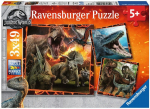 Pusle 3in1 Ravensburger Jurassic World 2 080540, 18 cm x 18 cm, 147 tk, mitmev&auml;rviline
