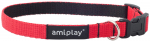 Kaelarihm koertele Amiplay Twist, punane, 350 - 500 mm x 20 mm, 35-50