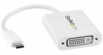Adapter StarTech CDP2DVIW USB-C male, DVI female, 0.014 m, valge v.
