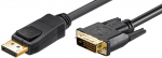 Juhe MicroConnect DisplayPort to DVI-D DisplayPort male, DVI-D male, 5 m, must