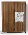 Riidekapp Kalune Design Fuga 140, pruun v., 60 cm x 140 cm x 216 cm, peegliga