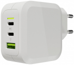 Telefoni laadija Green Cell CHARGC08W, USB/2 x USB-C, valge v., 65 W