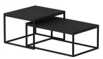 Kohvilaudade komplekt Kalune Design Leka, must v., 37 - 47 cm x 72 cm x 45 cm, 2 tk