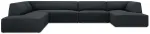 Nurgadiivan Micadoni Home Ruby Panoramic 7 Seats, must v., vasak, 366 x 273 cm x 69 cm