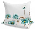 Padjap&uuml;&uuml;r Rustilė Milky Flowers 285, pruun/valge/helesinine, 60 cm x 60 cm