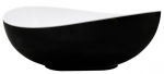 Vann, teisaldatav Besco Siya B&W, 100 cm x 172 cm x 63 cm, ovaalne, valge/must