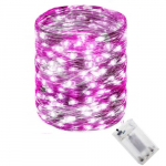 J&otilde;ulutuled MicroLED "Smart", 9.9 m, k&uuml;lm valge / roosa, 100 LED