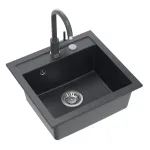 K&ouml;&ouml;givalamu Quadron Johnny 110, graniit, 50 cm x 47 cm x 18.5 cm, must v.