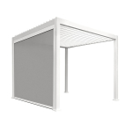 Terrassi rulookardin Home4you Mirador 111, 300 cm, valge v./hall v.