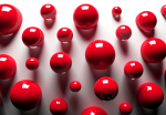 Fototapeet Artgeist Red Balls, 70 cm x 70 cm