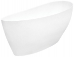 Vann, teisaldatav Besco Keya, 165 cm x 70 cm x 75 cm, ovaalne, kuldne/valge