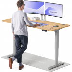 Arvutilaud reguleeritava k&otilde;rgusega Desktronic HomePro, 180 cm x 80 cm, 61 - 125.5 cm, tamm v./hall v.