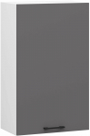 Rippuv k&ouml;&ouml;gikapp Akord Oliwia W50, valge v./hall v., 50 cm x 30 cm x 72 cm