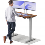 Arvutilaud reguleeritava k&otilde;rgusega Desktronic HomePro, 120 cm x 60 cm, 63 - 128 cm, hall v./p&auml;hklipuu v.