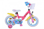Lisaratastega laste jalgratas, laste Volare Peppa Pig C24, roosa/mitmev&auml;rviline, 12"