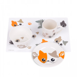 L&otilde;unaserviis Ambition Kitty, portselan, mitmev&auml;rviline, 4 tk.