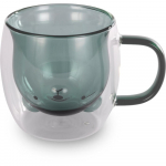 Topeltseinaga klaasist tass Lamart Vaso Bear, l&auml;bipaistev v./roheline v., 0.250 l