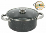 Kastrul Kitchen&GO De Cris, 22 cm, 5 l, must v.