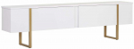 TV-kapp Nordure Onera, kuld v./valge v., 29.5 cm x 180 cm x 50.5 cm