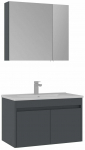 Vannitoa m&ouml;&ouml;bli komplekt Kalune Design Side 85 v2-744, matt antratsiit v., 45 cm x 85 cm x 52 cm