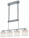 Valgusti lagi Trio Garda, E14, 4 x 28 W, valge v./nikkel v.