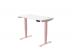 Arvutilaud reguleeritava k&otilde;rgusega Desktronic HomePro, 120 cm x 60 cm, 61 - 127 cm, valge v./roosa v.