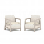 &Otilde;uetoolide komplekt Keter Scandi Linea, beež v./helehall v., 73 cm x 70.4 cm x 77.5 cm, 2 tk.
