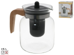 Teekann koos kurnaga Kitchen&GO, 1.5 l, l&auml;bipaistev v./pruun v./must v.