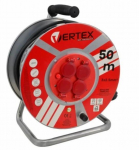 Kahjustatud pakendiga toode. Pikendusjuhe trumlil Vertex, 2,5 mm&sup2;, 50 m, IP44, 4 pesa