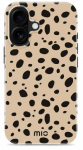 Telefoni &uuml;mbris Mio Spots Magsafe Apple iPhone 16, must v./beež v.
