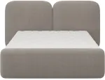 Voodi poolteist istekohta Ollival Plush Sola 18, 140 x 200 cm, beež v., ilma madratsita, p&otilde;hjalippidega