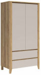 Riidekapp Sawira II, pruun v./beež v., 56.5 cm x 106.5 cm x 200 cm