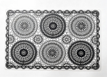 Lauamatt Domoletti Simple Mandala KSKHLG-249, 43.5 cm x 28 cm, Must v.