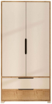 Riidekapp Kalune Design Flora 90, valge v./sapphire oak v., 45 cm x 90 cm x 183 cm