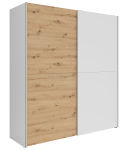 Riidekapp Time 2, valge v./pruunikas v./artisan oak v., 59 cm x 170.3 cm x 190.5 cm