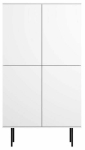 Riidekapp Elme Studios Inar, must v./valge matt v., 40 cm x 78 cm x 142 cm