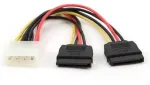 Juhe Gembird Molex to SATA x 2 CC-SATA-PSY-0.3M 4 pin Molex male, SATA 15 pin female x2, 0.3 m