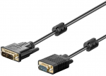 Juhe Akyga DSUB 15-pin, DVI 24+5 male, 1.8 m, must v.